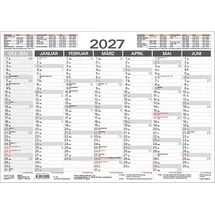 Korsch Verlag Tafelkalender A4 2027: 14 Monate auf Vorder- und Rückseite I Ferientermine und Feiertage