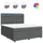 vidaXL Boxspringbett 180 x 200 cm Dunkelgrau