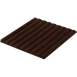 KLEINE WOLKE Badematte Cord Braun 60 x 60 cm