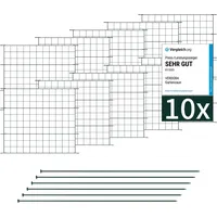 VERDOBA Teichzaun, Gartenzaun Hundezaun - Metall Gitterzaun aus Zaunelementen - Grün