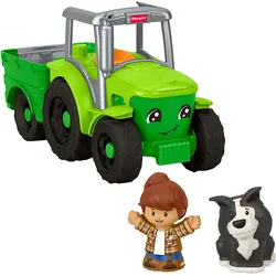 Fisher-Price Little People Mein erster Traktor, musikalisches Fahrzeug für den Bauernhof und 2 Figuren für Kleinkinder