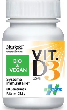 Nut'Exel Vitamin D3 Bio & Vegan 60 Kapseln