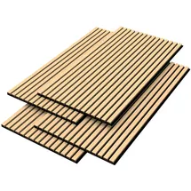 [neu.holz] Akustik Wandpaneel Vang Beige 4 St. 120 x 60 cm