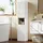 Homcom Badezimmerschrank 24 x 140 x 30 cm Weiß