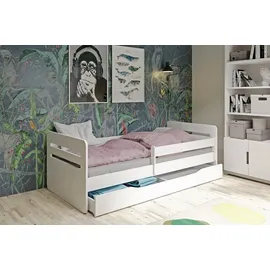 les tendances Kinderbett Kubi 80 x 180 cm Eiche lackiert weiß