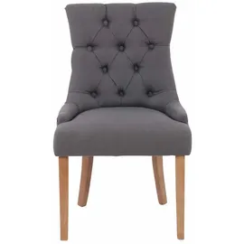 CLP 2er Set Esszimmerstuhl Aberdeen Stoff antik-hell/dunkelgrau