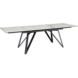FineBuy Esstisch FineBuy Esszimmertisch 180 - 260 cm Ausziehbar Keramik Keramiktisch - Weiß