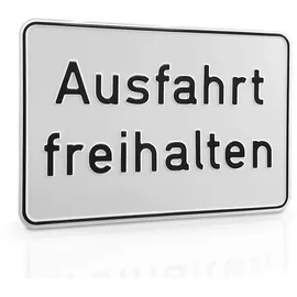 SafetyMarking® Hinweisschild Ausfahrt freihalten 33,0 x 25,0 cm Grau