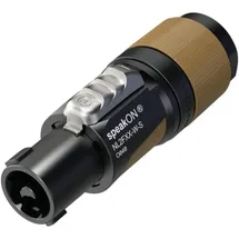 Neutrik NL2FXX-W-S Lautsprecher-Steckverbinder Stecker, gerade Polzahl: 2 Schwarz-Braun 1St.