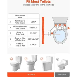 Vevor Bidetaufsatz ultradünner Toilettensitz-Aufsatz mit 2 einziehbaren Düsen & einstellbarem Wasserdruck, nicht elektrischer Kaltwassersprüher für die Wasserwäsche vorne & hinten WC-Aufsatz