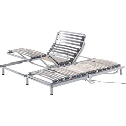 Lattenrost elektrisch verstellbar 2er Set COMFORT 180 x 200 cm Silber