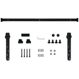 vidaXL Schiebetürbeschlag Set für Schranktüren Carbonstahl 122 cm