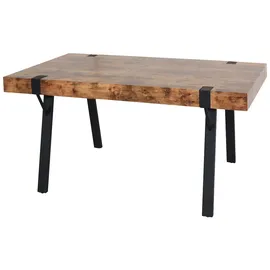Mendler HWC-L54 150 x 75 x 90 cm dunkle Wildeiche