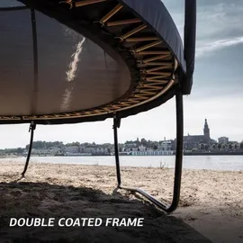 Berg Toys BERG Trampolin Elite Regular 430 grau Levels + Netz Deluxe XL