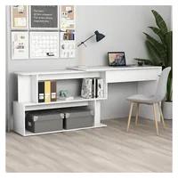 vidaXL Eckschreibtisch Weiß 200x50x76 cm