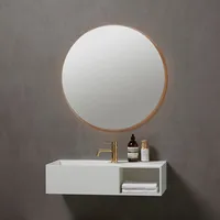 Loevschall Badspiegel »Nibe Rund, Badezimmerspiegel mit LED Beleuchtung, Lichtspiegel«,
