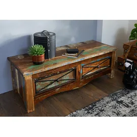 Massivmoebel24 Schuhbank 120 x 45 x 40 cm mehrfarbig lackiert / mehrfarbig