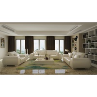 JVmoebel Sofa Sofagarnitur Ledersofa Couch Design Modern Sofa 3+1+1 Sitzer Sofas, Made in Europe weiß