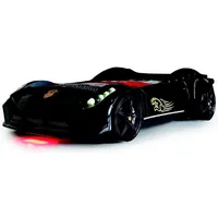 Xlmoebel Autobett Neu Schwarzes Holz-Bett für Kinderzimmer im Rennauto-Stil (Autobett), Hergestellt in Europa schwarz