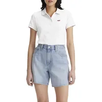 Levi's Damen Housemark Polo Shirt, White, XS