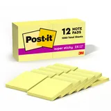 Post-it Post-it® Super Sticky Notes Haftnotizen extrastark 65412SY gelb 12 Blöcke