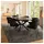 Home Deluxe Essgruppe Rund Ausziehbar AVENTURA inkl. Sternfuß - 120 x 120 cm Dark Oak, (7-tlg), Variantenauswahl, inkl. rundem Esstisch, Esszimmerstühle schwarz