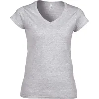 Gildan Damen V-Neck T-Shirt \64V00L\" sport grey (heather) M"