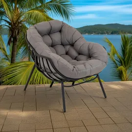 Lesli-Living Lesli Living Relaxsessel Cozy Stone 70 x 80 x 90 cm anthrazit/light-grey