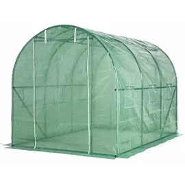 POWERTEC Garden Foliengewächshaus Alu Grün 300x200x200 cm
