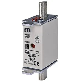 ETI NH Sicherungseinsatz NH000 gG 500V Frontanzeige Kombimelder - 1 Stück (NH000-63A)