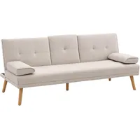 Homcom 3-Sitzer-Sofa mit Klappbarem Tisch