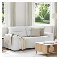 vidaXL Couch Kunstleder 2-Sitzer Weiß