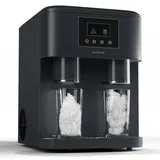 Klarstein Eiszeit Crush Eiswürfelmaschine 2 Größen Crushed Ice Schwarz