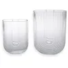 Vase, Transparent, Glas, 23 cm, zum Stellen, Dekoration, Vasen, Glasvasen