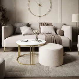 lookway LORI Beige Metall 70 x 49 x 70 cm