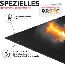 evocamp Feuerfeste Unterlage 1 x 1 m schwarz