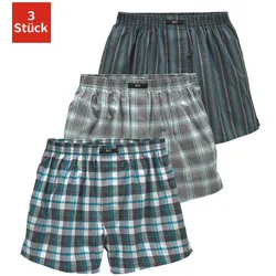H.I.S Webboxer, (Packung, 3 St.), bequeme Passform mit trendigen Karo- oder Streifendesign, Gr. 6, bunt, , 398699-6