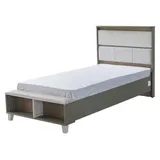aea Garnitur Kinderzimmer Bett Kinderbett Kindermöbel Grau Holz Set 4tlg