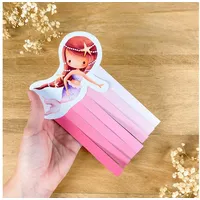 MeinBaby123 MeinBaby123® 10 Einladungen zum selber basteln (Meerjungfrau Streifen)