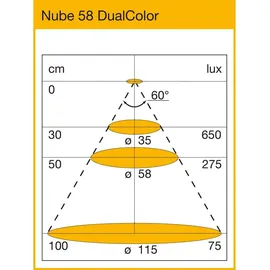 L&S Aufbauleuchte Nuba 64 LED Einbauleuchte DualColor Spots Edelstahleffekt 5-er Set