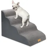 luxuskollektion Hundetreppe 4 Stufen Grau
