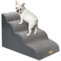 luxuskollektion Hundetreppe 4 Stufen Grau