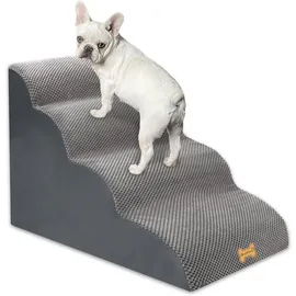 luxuskollektion Hundetreppe 4 Stufen Grau