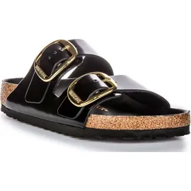 Birkenstock Arizona Big Buckle Damen Ledersandalen in Schwarz – 7 UK - 40 EU - 9/9.5 US / Black - Schwarz - 40