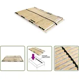 Jinlefu - The Living Store Lattenrost mit 28 Latten 7 Zonen 120x200 cm - Lattenrost - Holzrahmen - Birkenholz - Buche - Lattenrost 120x200