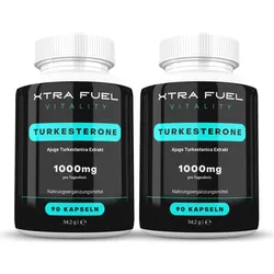 Turkesterone von XTRA FUEL | 180 Kapseln mit 1.000 mg Ajuga Turkestanica Extrakt je Dosis kaufen - Für Bodybuilding & Sport - Laborgeprüft in Deutschland und 100% natürlich - 180 Stk 180 St