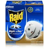 Raid Night & Day Trio Insekten-Stecker, elektrischer Mücken-Schutz auch für Fliegen und Ameisen, 1er Pack