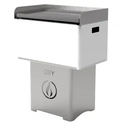 Linea VZ QBY weiß - Tragbarer Pelletgrill mit Pyrolyse-Technologie