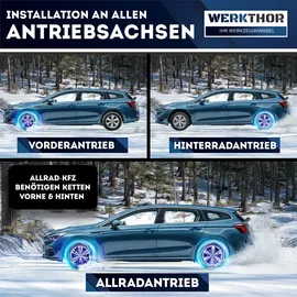 werkthor Schneeketten Metall für Schnee und Eis WT-SC70