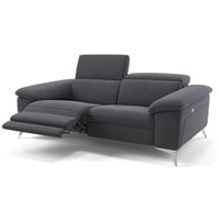 Sofanella 2-Sitzer Stoff Stella, Relaxsofa, Designsofa, Designer Couch, Italienisches Sofa, 2er Sofa grau